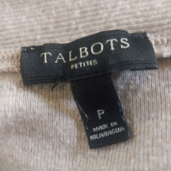 Talbots Lightly Marbled Tan Women's Open Cardigan - Picture 4 of 5